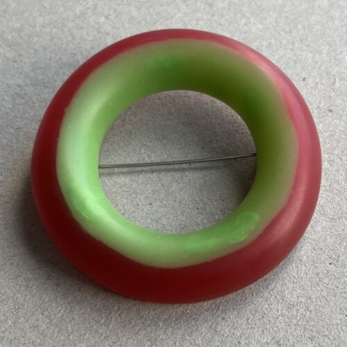 Brooch small round bi colour