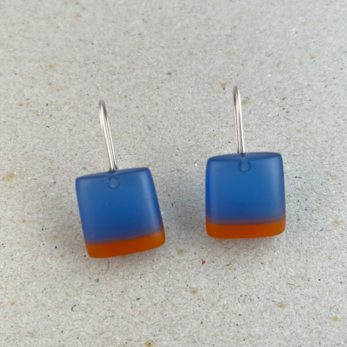 Earrings short drop square